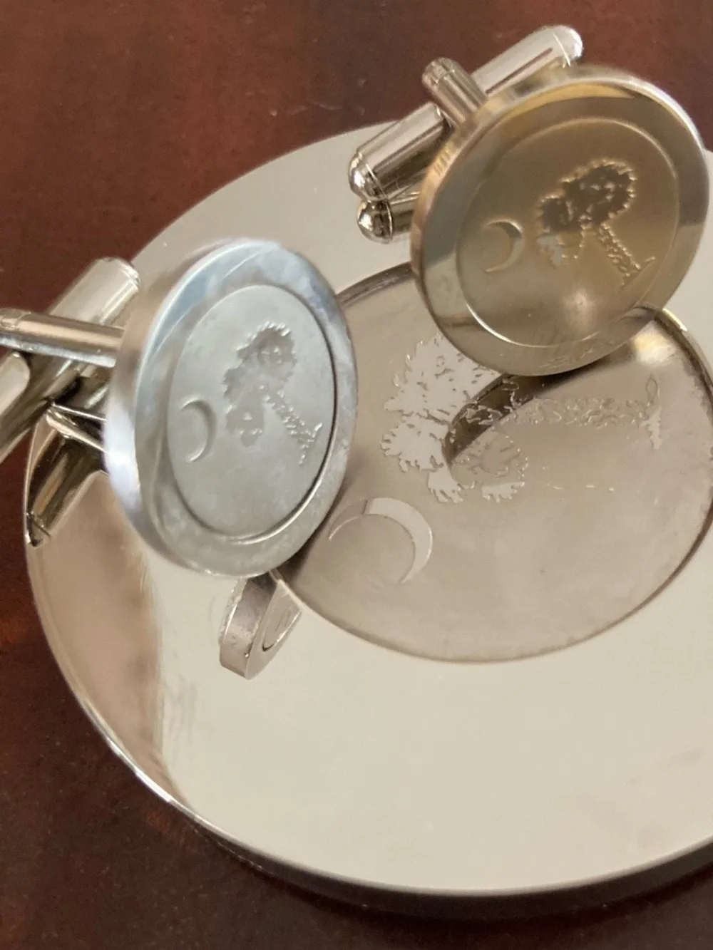 Unique South Carolina Palmetto Crescent Cufflinks